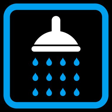 Duş düz vektör simgesi