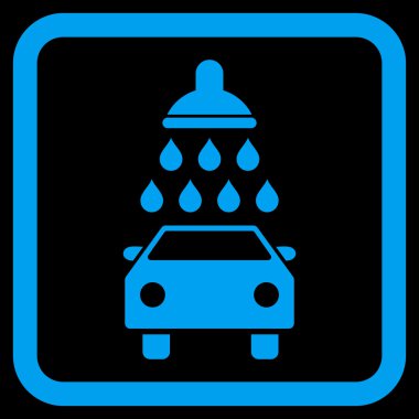 Araba duş düz vektör simgesi