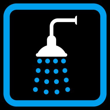 Duş düz vektör simgesi