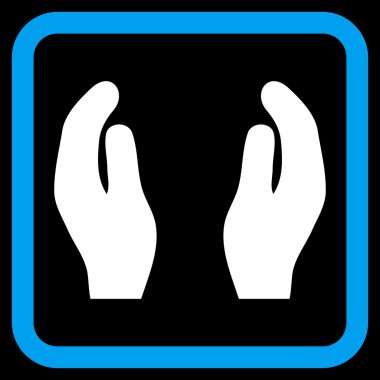 Bakım el düz vektör simgesi