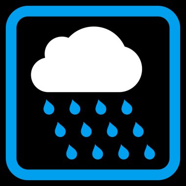 Yağmur bulutu düz vektör simgesi