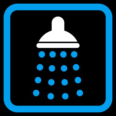 Duş düz vektör simgesi