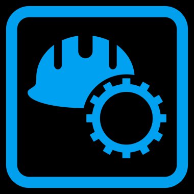 Geliştirme işçisi düz vektör simgesi