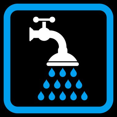 Duş musluk düz vektör simgesi