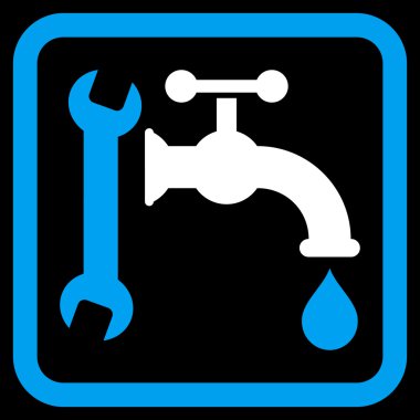 Sıhhi tesisat düz vektör simgesi