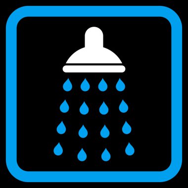 Duş düz vektör simgesi