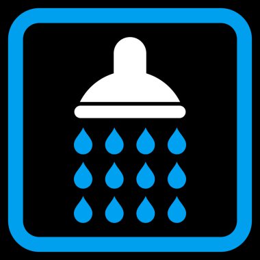 Duş düz vektör simgesi