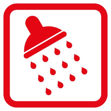 Duş düz vektör simgesi