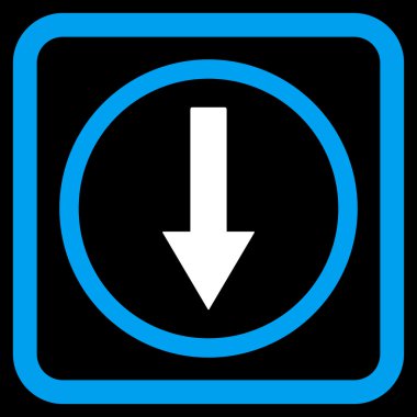 Rownded ok düz vektör simgesi