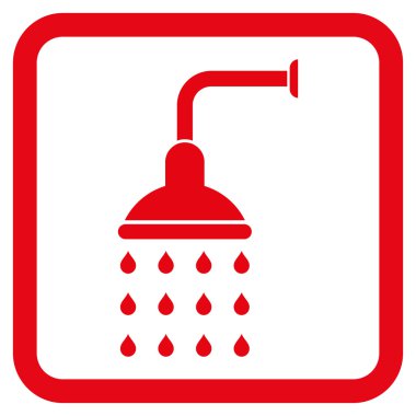 Duş düz vektör simgesi