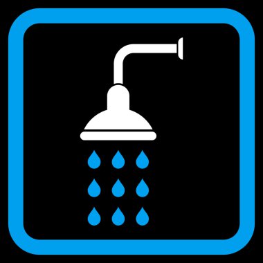 Duş düz vektör simgesi