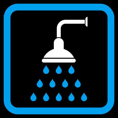 Duş düz vektör simgesi