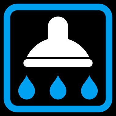 Duş düz vektör simgesi