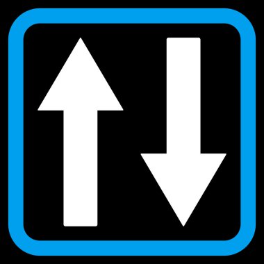 Dikey Çevir okları vektör simge düz