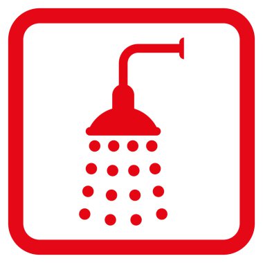 Duş düz vektör simgesi