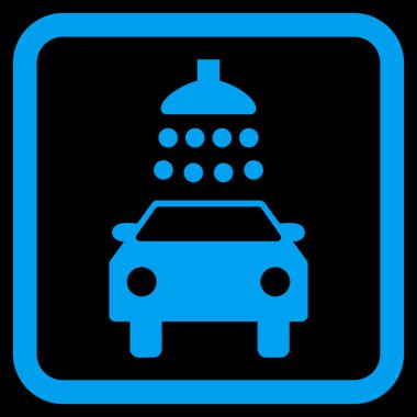 Araba duş düz vektör simgesi