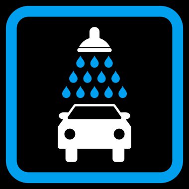 Araba duş düz vektör simgesi