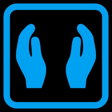 Bakım el düz vektör simgesi