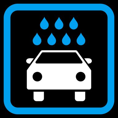 Araba duş düz vektör simgesi