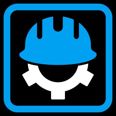 Geliştirme kask düz vektör simgesi