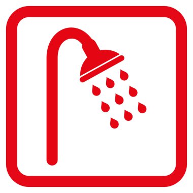 Duş düz vektör simgesi