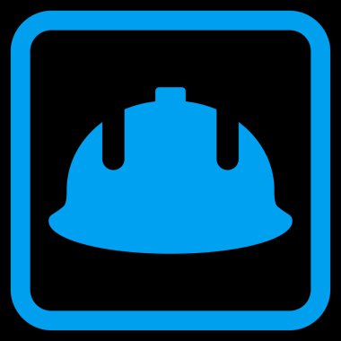 İnşaat kask düz vektör simgesi