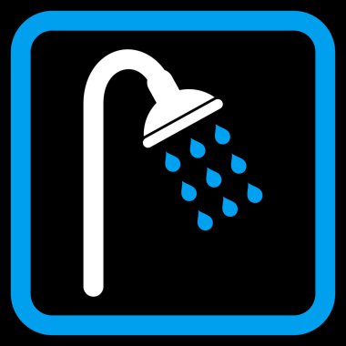 Duş düz vektör simgesi