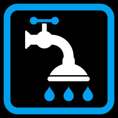 Duş musluk düz vektör simgesi