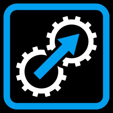 Dişli Tümleştirme düz vektör simgesi