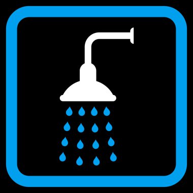 Duş düz vektör simgesi