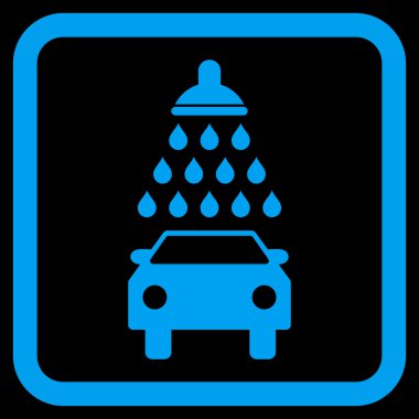 Araba duş düz vektör simgesi