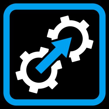 Dişli Tümleştirme düz vektör simgesi