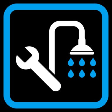 Sıhhi tesisat düz vektör simgesi