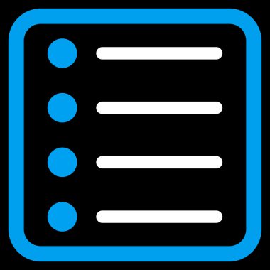 Öğeleri düz vektör simgesi