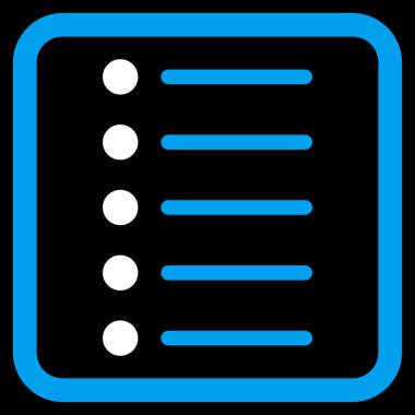 Öğeleri düz vektör simgesi