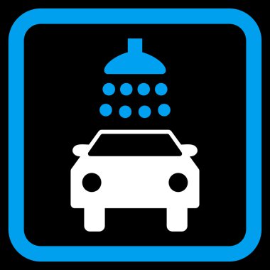 Araba duş düz vektör simgesi