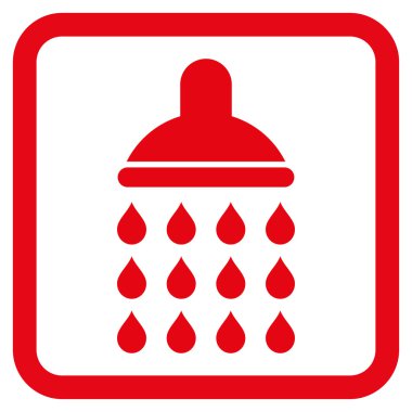 Duş düz vektör simgesi