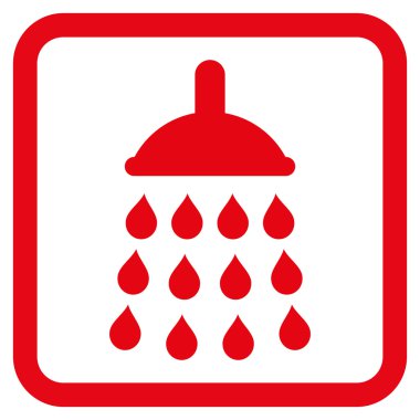 Duş düz vektör simgesi