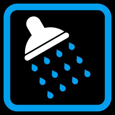 Duş düz vektör simgesi