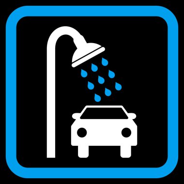 Araba duş düz vektör simgesi