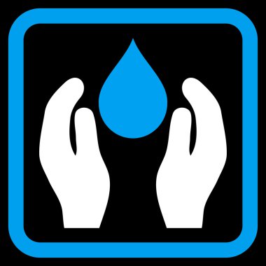 Su bakımı düz vektör simgesi