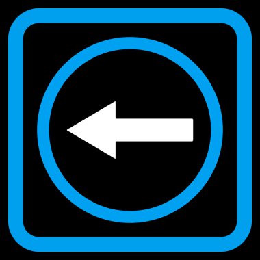 Sol yönlü ok düz vektör simgesi