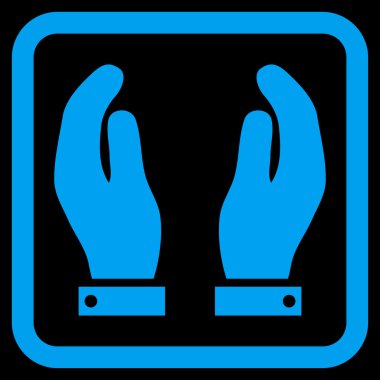 Bakım el düz vektör simgesi