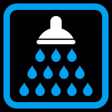 Duş düz vektör simgesi