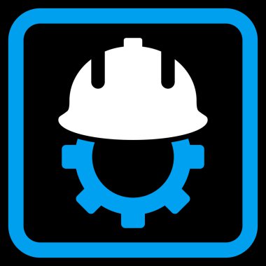 Geliştirme kask düz vektör simgesi