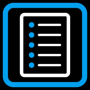 Liste sayfa düz vektör simgesi