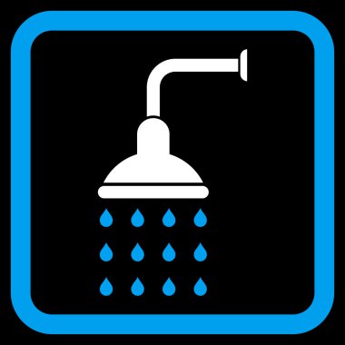 Duş düz vektör simgesi