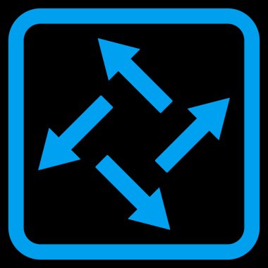 Santrifüj oklar düz vektör simgesi