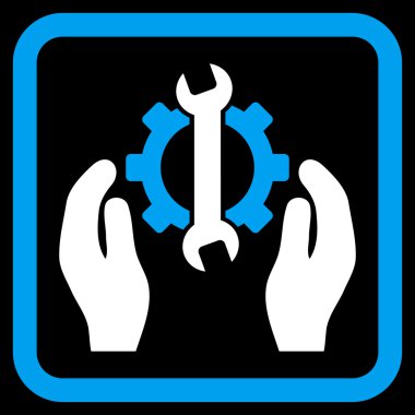 Onarım hizmeti düz vektör simgesi