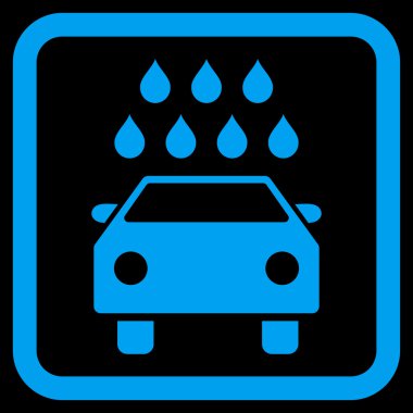 Araba duş düz vektör simgesi